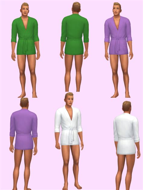 My Sims 4 Blog Short Robe For Males By Claudiasharon