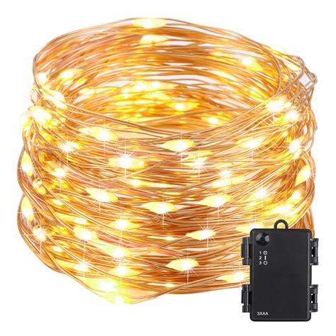 Kohree 100 Micro Leds String Light With Daily Auto Onoff Timer Battery