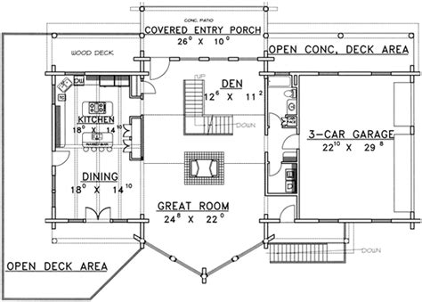 Log Cabin Floor Plans 3 Bedroom Apoterra