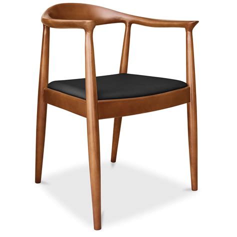 Buy Fridolf Scandinavian Style Chair Wegner Style Faux Leather Black