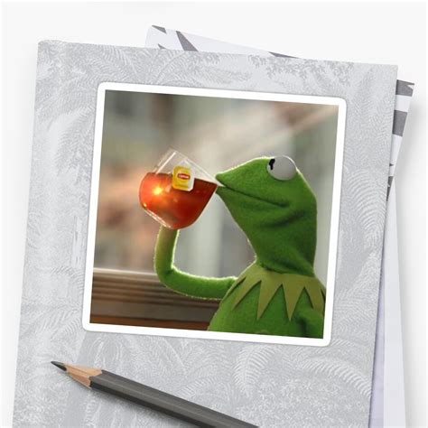 Kermit Sipping Tea Stickers By Sd G Redbubble