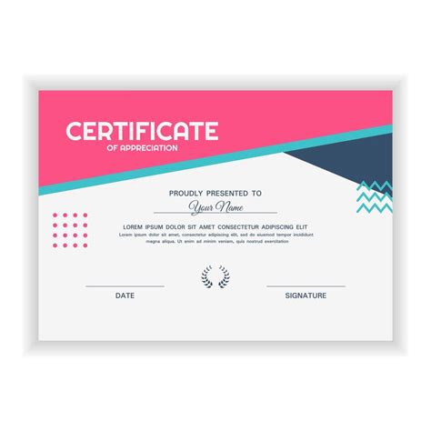Creative Certificate Of Appreciation Award Template 7995627 Vector Art