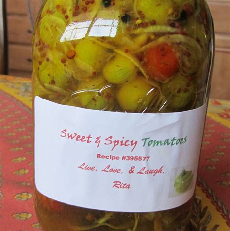 Sweet And Spicy Tomatoes Pickled Greencherry Tomatoes Recipe