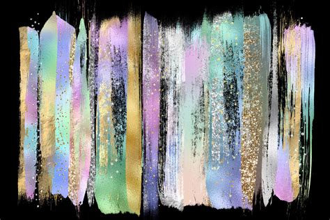 Rainbow Pastel Brush Strokes By Digital Curio Thehungryjpeg