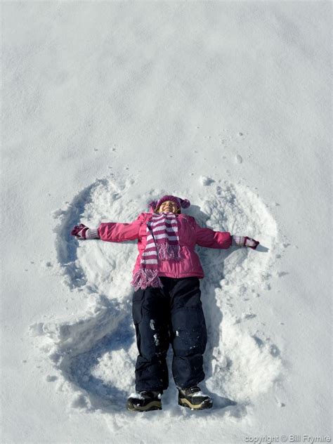 Girl Making Snow Angel