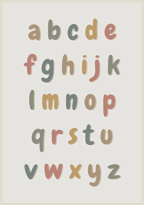 Lowercase Alphabet Letters Stencil