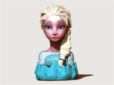 Play the best elsa games online at lagged.com. Frozen Elsa Bust 3D Model 3D printable .stl .wrl .wrz ...