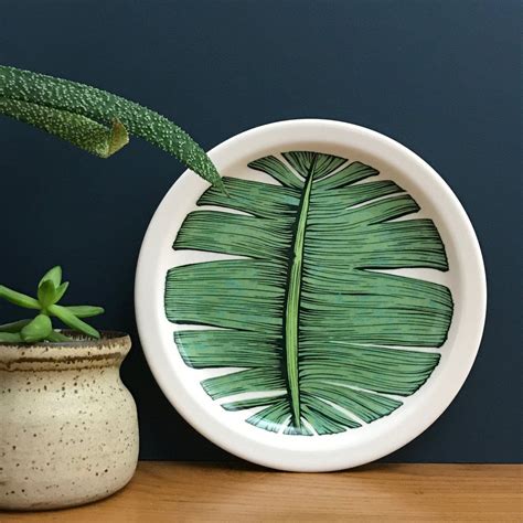 View our selection of sugarcane pastry plates and go green for your next event! Vintage Banana Leaf Plate/Wall Plaque | Plates on wall ...