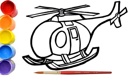 Cara Menggambar Dan Mewarnai Helikopter Untuk Anak Anak Suara