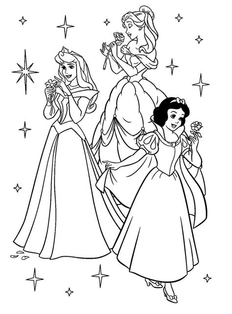 Kumpulan Gambar Mewarnai Princess Putri Cantik Dari Walt Disney