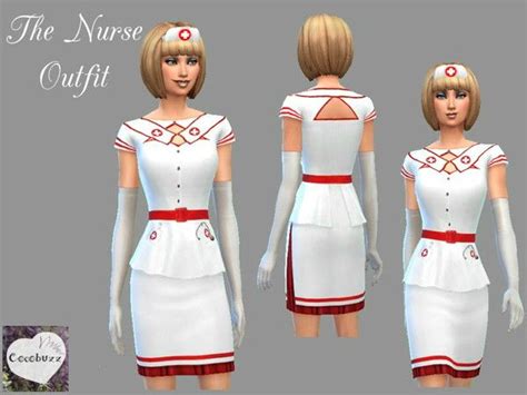 The Sims Resource The Nurses Outfit Sims 4 Downloads Nursing