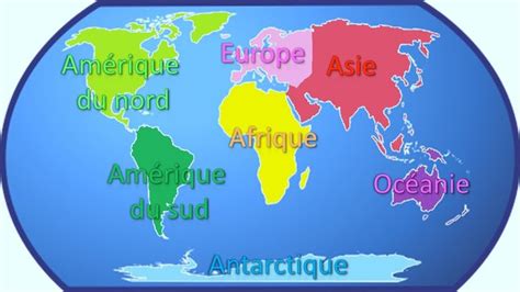 Apprendre les continents Les continents Lecture compréhension ce Les cinq continents