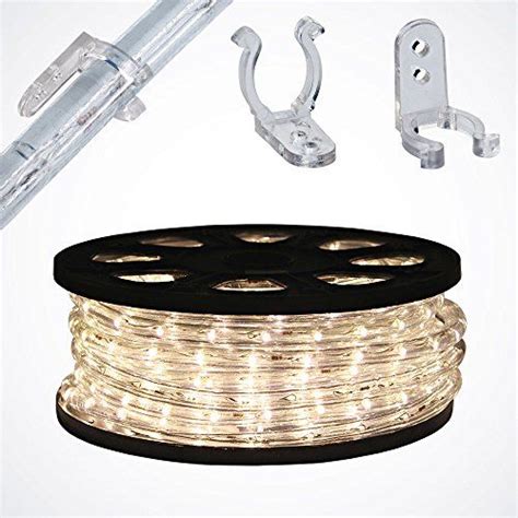 Gothobby 50 Warm White Led Rope Light 2 Wire Lighting And 50 Mounting