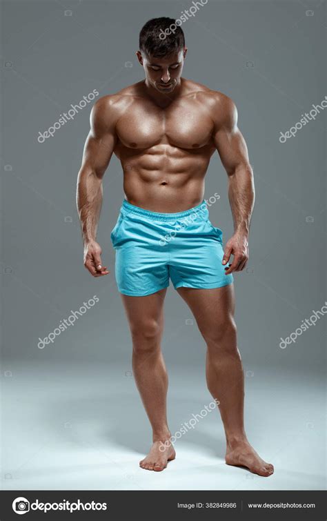 Sexy Muscular Man Fitness Model Strong Male Naked Torso Abs Stock Photo By Nikolas Jkd