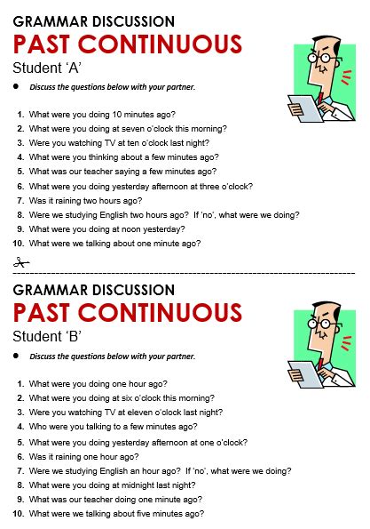 Past Continuous All Things Grammar