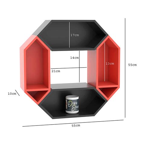 This simple diy is perfect to hang in. GoRevizon Pared Hexagon Floating Wall Shelf with 4 Shelves ...