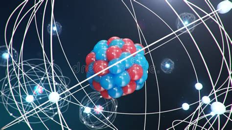Fondo Abstracto Del átomo Modelo De La Química De La Molécula átomos Y