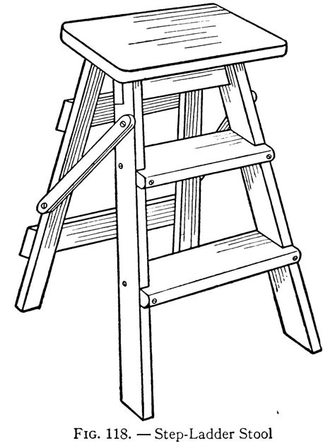 Folding Step Stool Woodworking Plan Step By Step Guide