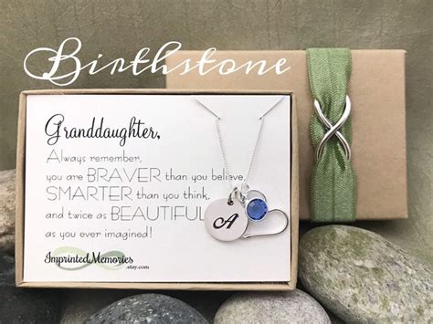 Ts For Granddaughter Birthstone Necklace For Granddaughter Etsy Birthday Ts For Girls