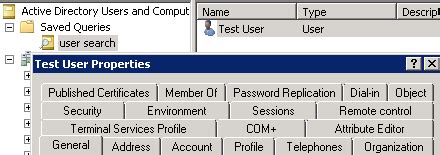 Active Directory Viewing Attribute Editor After Finding An Account Via ADUC S Find Option