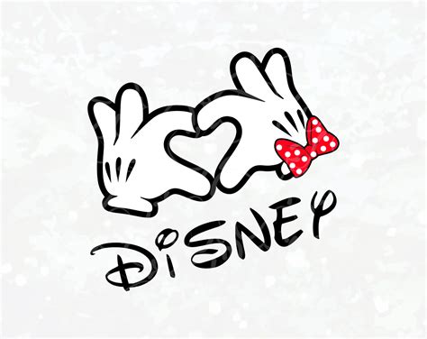 Mickey Heart Hands Svg Disney Svg Mickey Love Svg Love Mickey