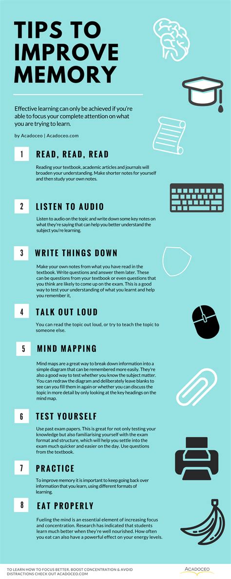 Tips To Improve Memory Infographic Facts