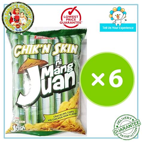 Chikn Skin Ni Mang Juan 70 Grams X 6 Pcs Jack And Jill Crackling Chips