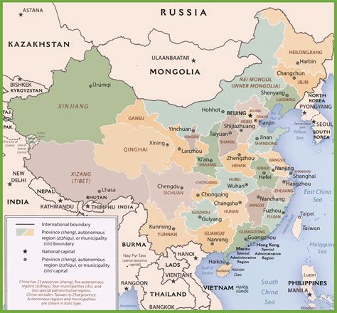 China Karte Politisch Kanada Karte