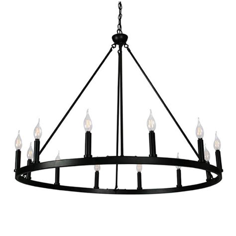 Gracie Oaks Adamsville 12 Light Candle Style Wagon Wheel Chandelier