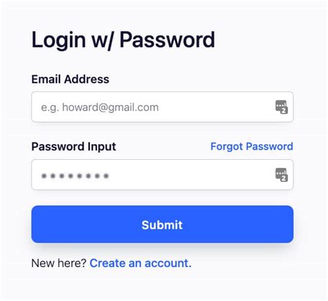 Login With Password Free Webflow Component