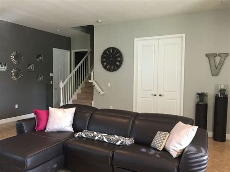 I Used Sherwin Williams Grey Accent Wall Living Room Accent
