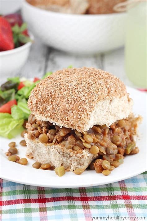 Slow Cooker Turkey And Lentil Sloppy Joes Yummy Healthy Easy
