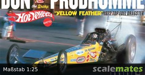 Don `the Snake` Prudhomme Hot Wheels `yellow Feather` 1972 Top Fuel