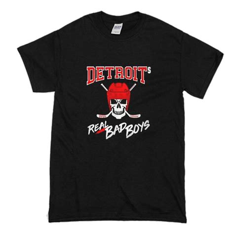 Detroit Real Bad Boys Skeleton T Shirt Bsm