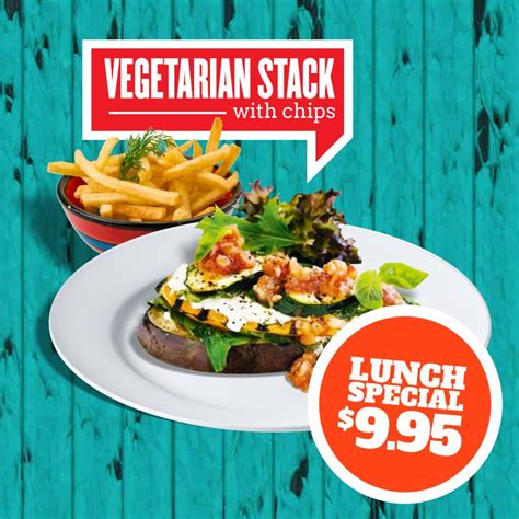 Vegetarian Stack Lunch Deal Stacks Of Flavour All For Under Ten Bucks