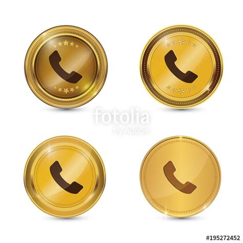 Gold Phone Icon At Collection Of Gold Phone Icon Free
