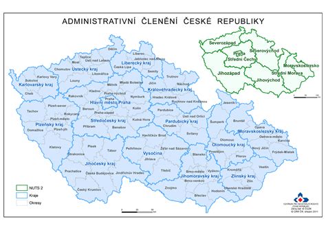 Mapa Okresů Čr Ris Regionalni Informacni Servis S Rozlohou 78 866