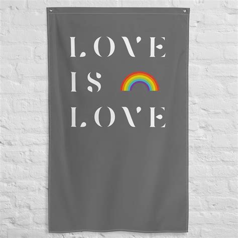 love is love lgbt pride flag gay pride month wall decor etsy