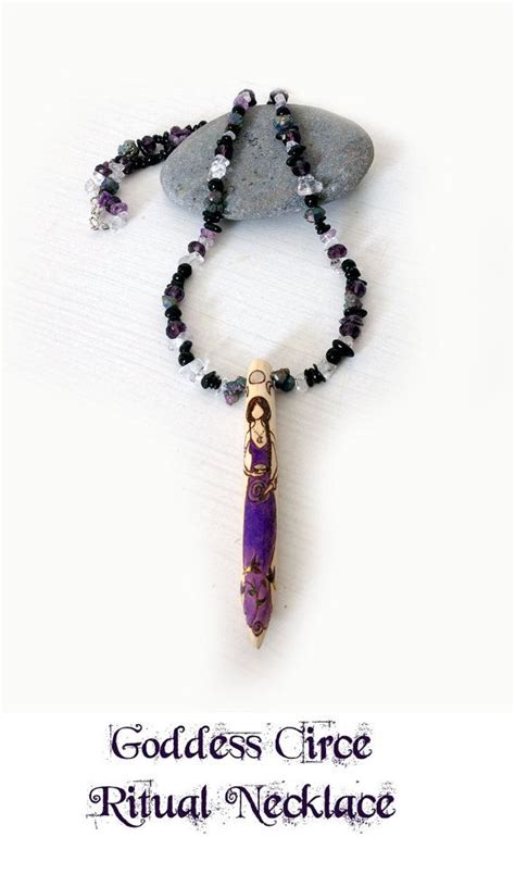 Goddess Circe Ritual Necklace Wand Witch Pagan Potion Staff Etsy
