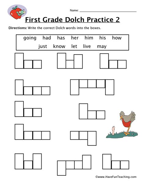 First Grade Sight Words G To M Worksheet Have Fun Teaching