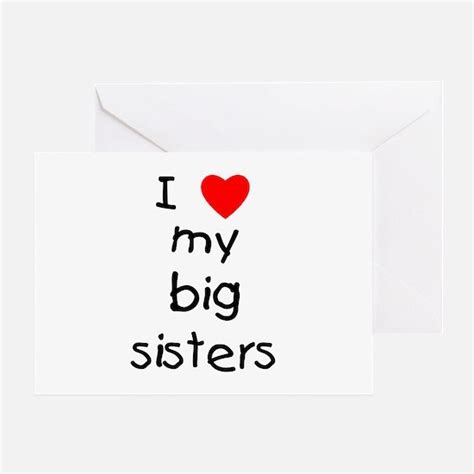 I Love My Sister Greeting Cards Cafepress