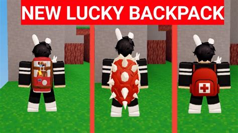 New Lucky Backpack Roblox Bedwars Youtube