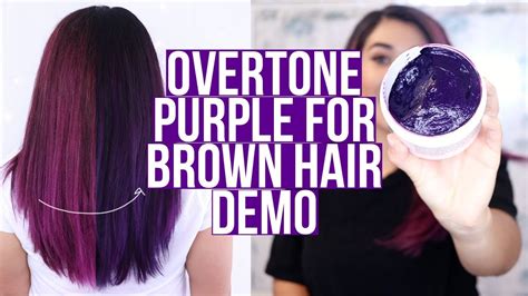 Do i need to bleach again? OVERTONE PURPLE FOR BROWN HAIR DEEP TREATMENT DEMO - YouTube