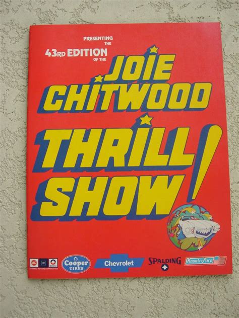 Memory lane of the joie chitwood • the joie chitwood thrill show at the brockton fair in massachusetts watercolor • free shipping (usa only). joie chitwood thrill show 1986 program autographed tour ...