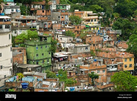 Rocinha The Largest Favela Slum In Rio De Janeiro Brazil Stock