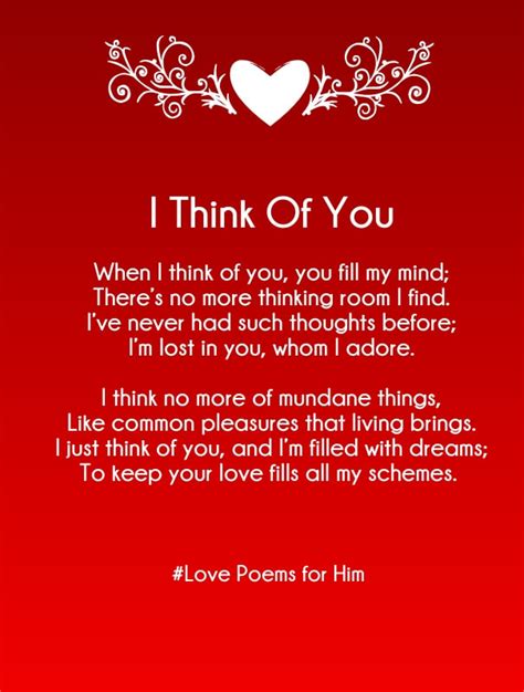Sweet Rhyming Love Poems For Him Cute Boyfriend Hubby