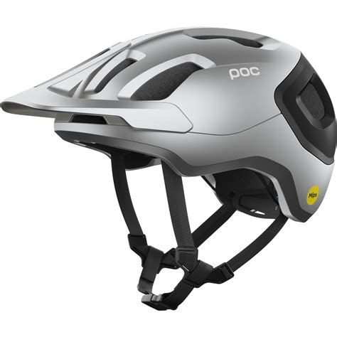 Poc Axion Race Mips Helmet 8595 Uranium Blackargentite Silver Matt