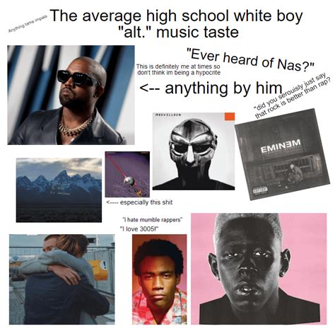The Average High School White Boy Alt Music Taste Starterpack R