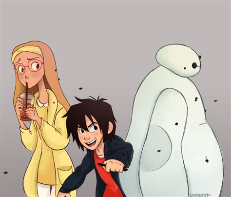 Honey Lemon Hiro And Baymax Big Hero 6 Fan Art 39546381 Fanpop