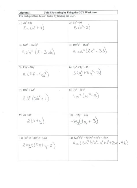 Https://tommynaija.com/worksheet/factoring Polynomials Worksheet With Answers Algebra 2